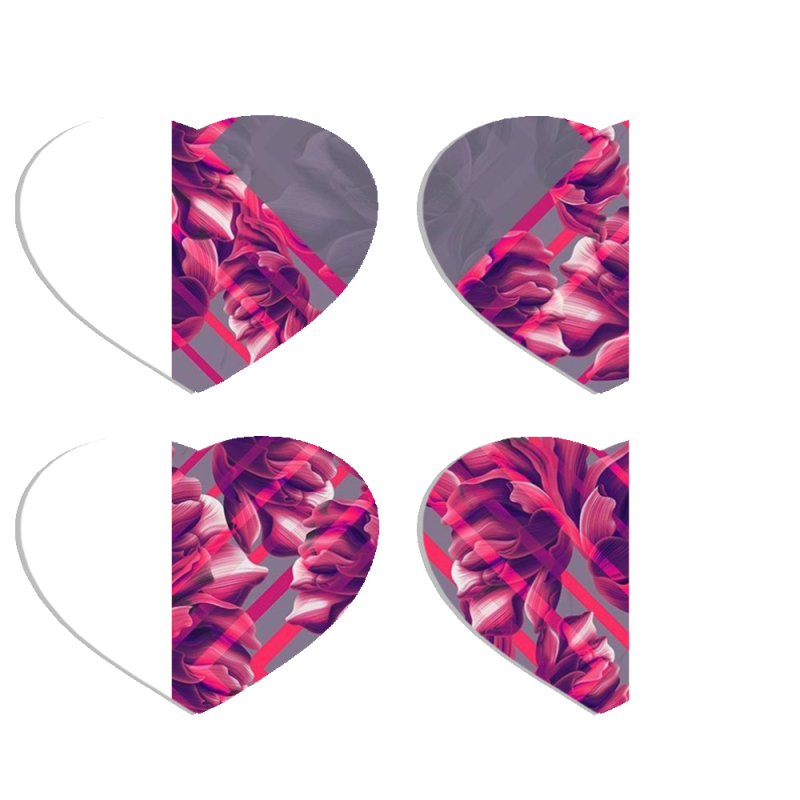 Магнитные фотопазлы Сердце 50 на 50 набор 4 штуки 