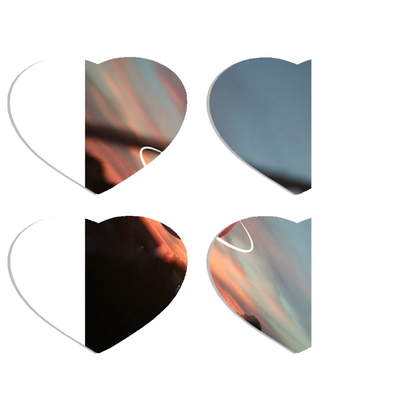 Магнитные фотопазлы Сердце 50 на 50 набор 4 штуки 