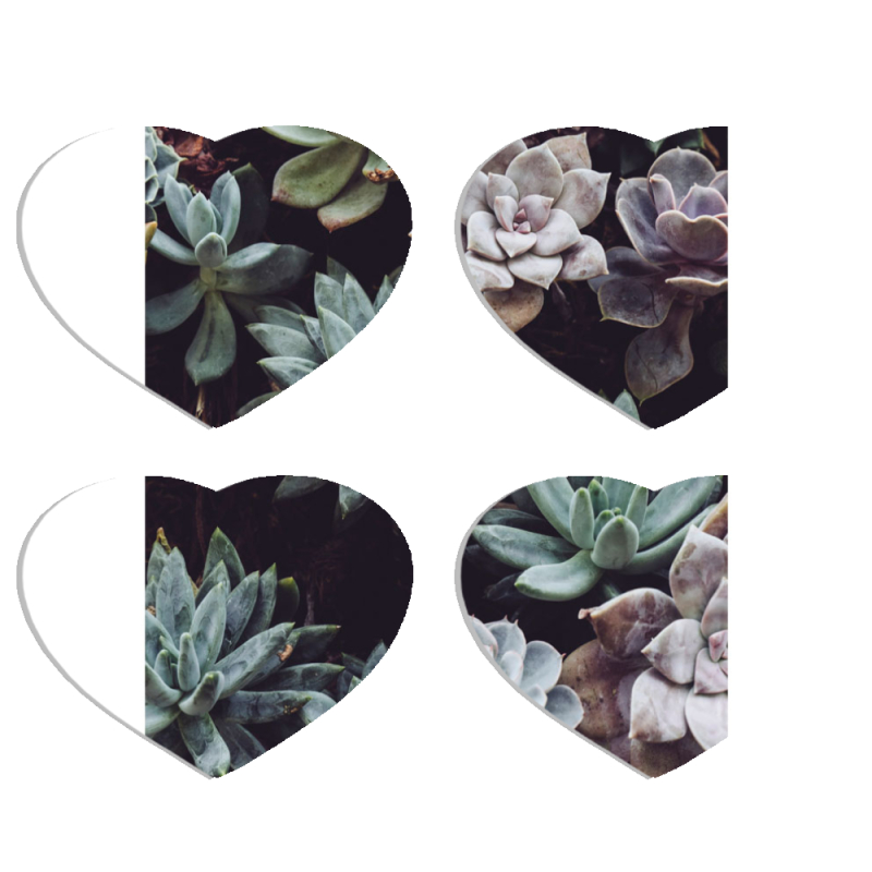 Магнитные фотопазлы Сердце 50 на 50 набор 4 штуки 