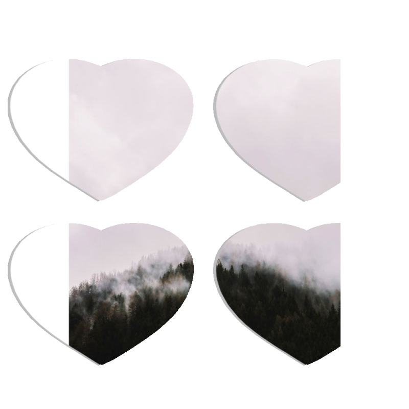 Магнитные фотопазлы Сердце 50 на 50 набор 4 штуки 