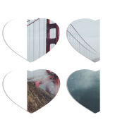 Магнитные фотопазлы Сердце 50 на 50 набор 4 штуки 