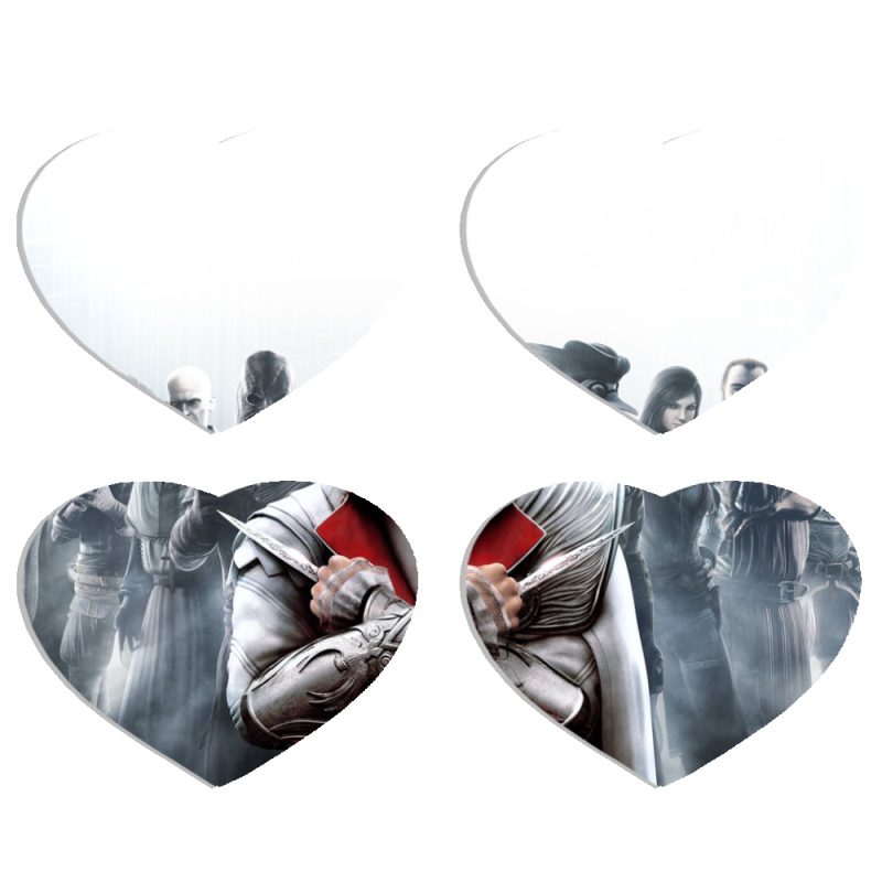 Магнитные фотопазлы Сердце 50 на 50 набор 4 штуки Assassins Creed 3