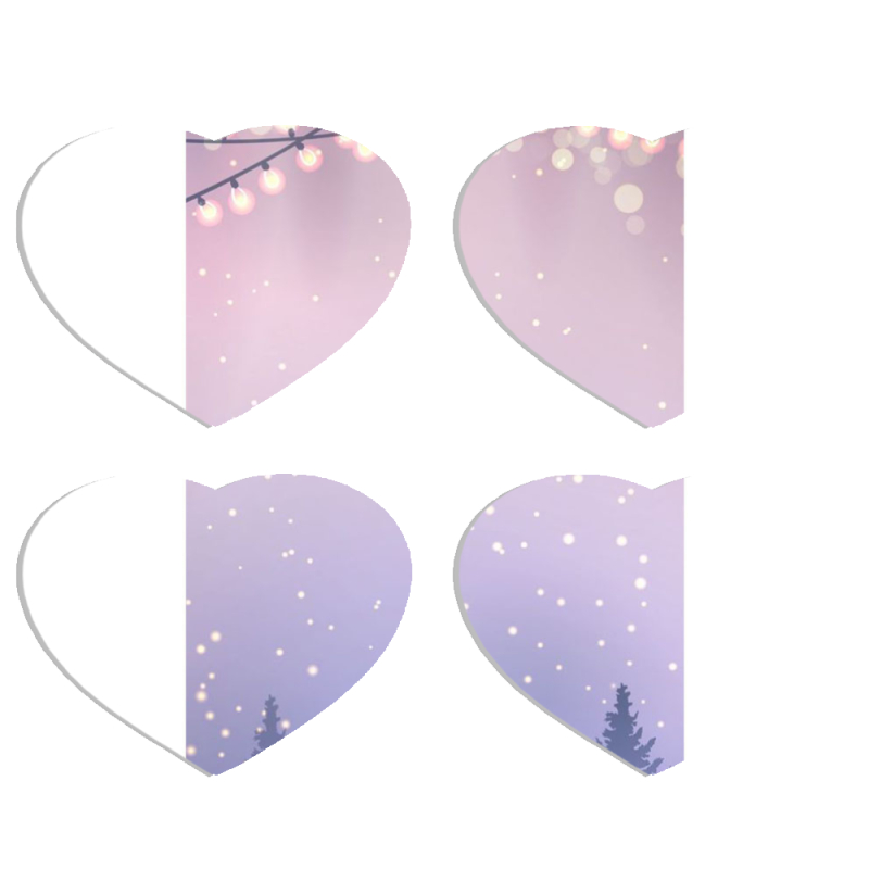 Магнитные фотопазлы Сердце 50 на 50 набор 4 штуки 