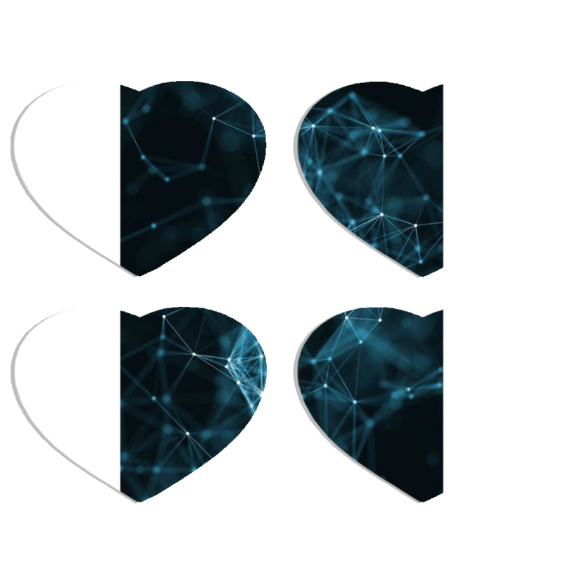 Магнитные фотопазлы Сердце 50 на 50 набор 4 штуки 