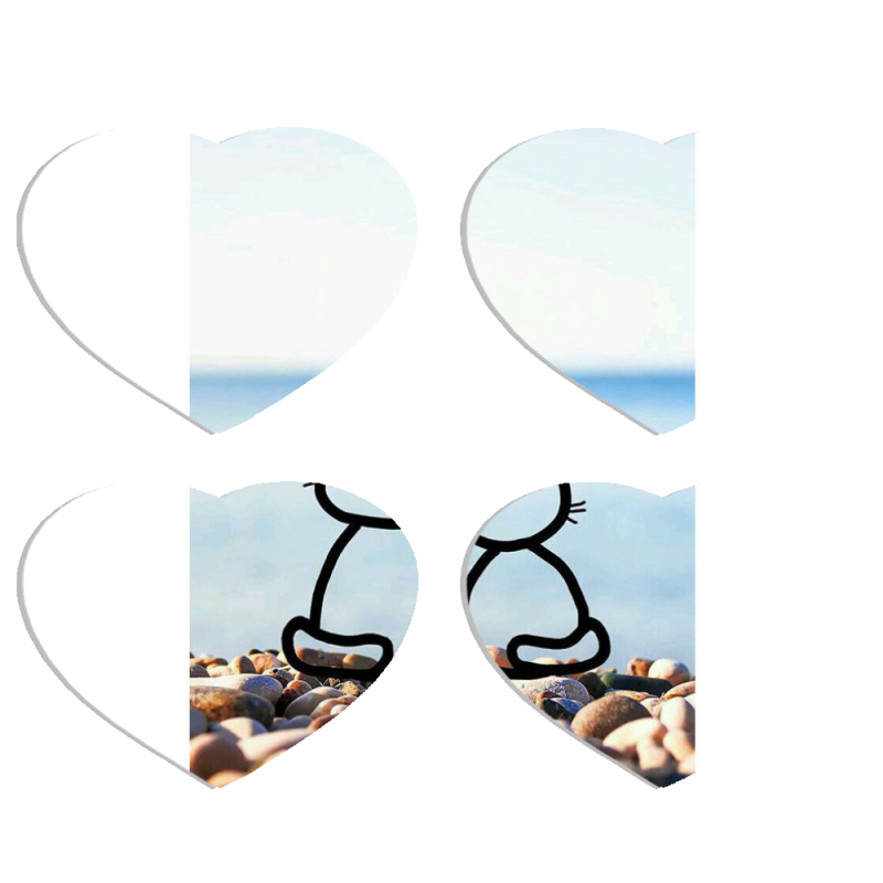 Магнитные фотопазлы Сердце 50 на 50 набор 4 штуки 