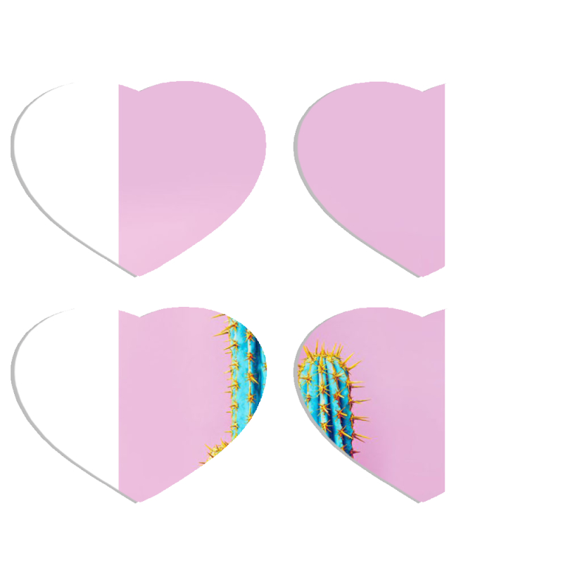 Магнитные фотопазлы Сердце 50 на 50 набор 4 штуки 