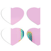 Магнитные фотопазлы Сердце 50 на 50 набор 4 штуки 