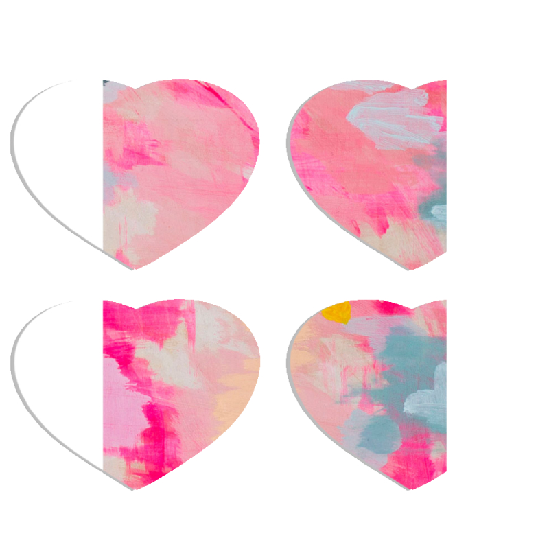 Магнитные фотопазлы Сердце 50 на 50 набор 4 штуки 