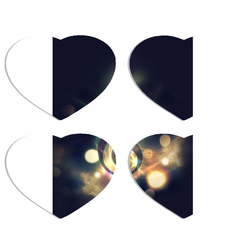 Магнитные фотопазлы Сердце 50 на 50 набор 4 штуки 