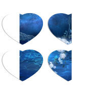 Магнитные фотопазлы Сердце 50 на 50 набор 4 штуки 