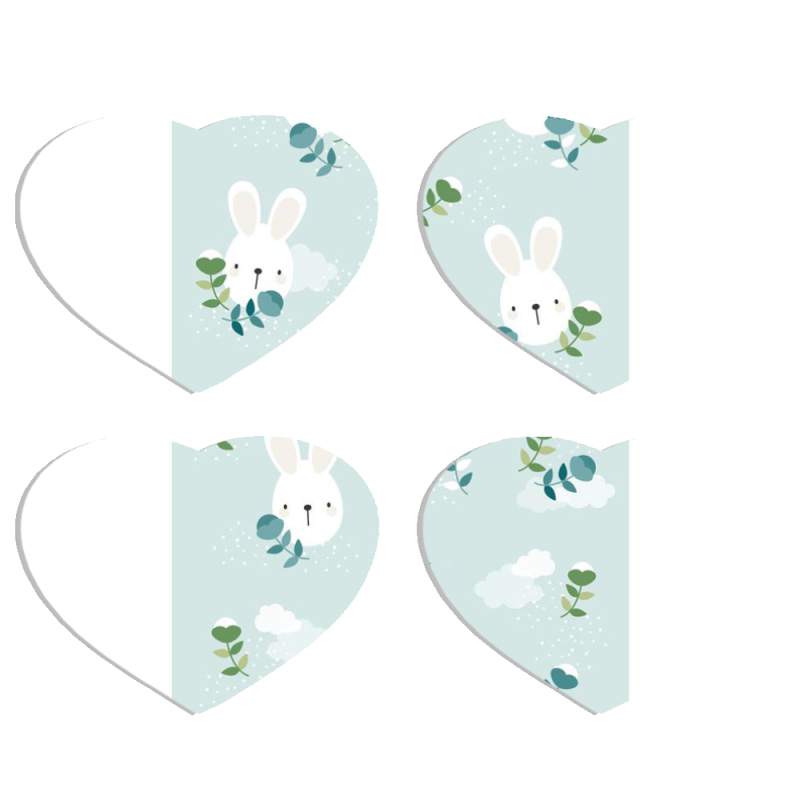 Магнитные фотопазлы Сердце 50 на 50 набор 4 штуки 