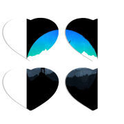 Магнитные фотопазлы Сердце 50 на 50 набор 4 штуки 