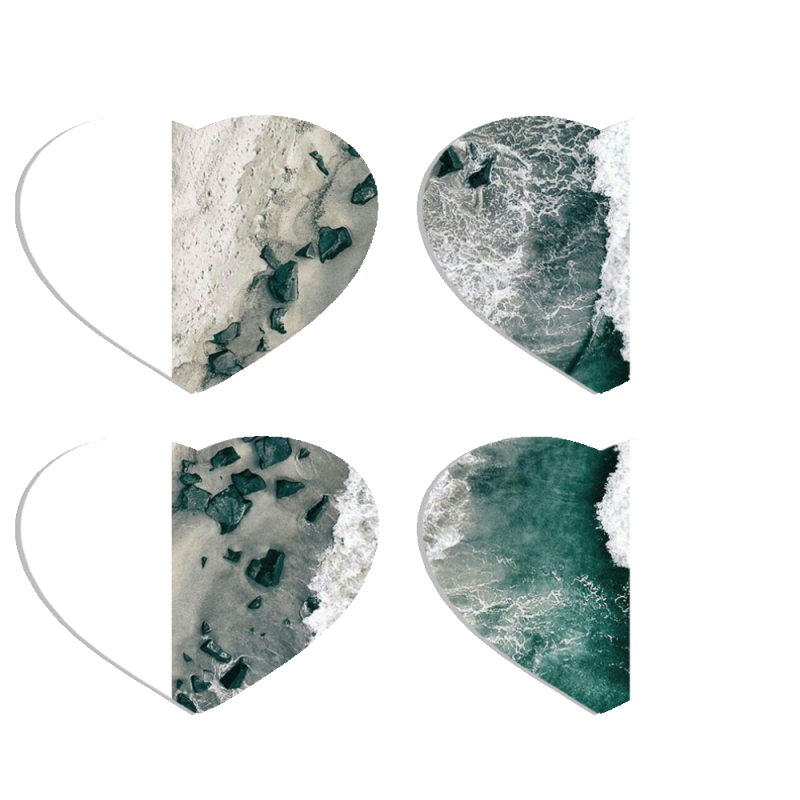 Магнитные фотопазлы Сердце 50 на 50 набор 4 штуки 