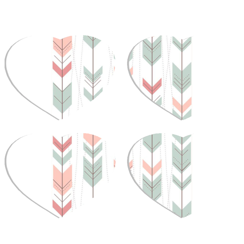 Магнитные фотопазлы Сердце 50 на 50 набор 4 штуки 