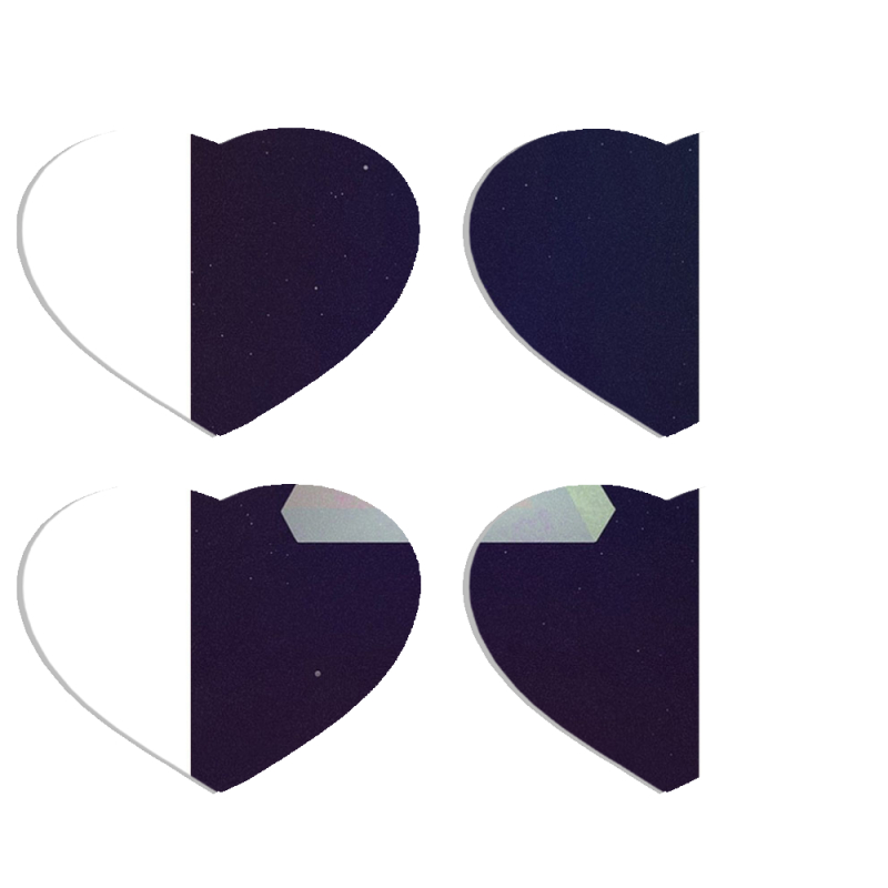 Магнитные фотопазлы Сердце 50 на 50 набор 4 штуки 