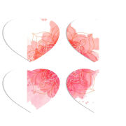 Магнитные фотопазлы Сердце 50 на 50 набор 4 штуки 