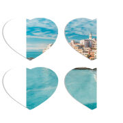 Магнитные фотопазлы Сердце 50 на 50 набор 4 штуки Seaside
