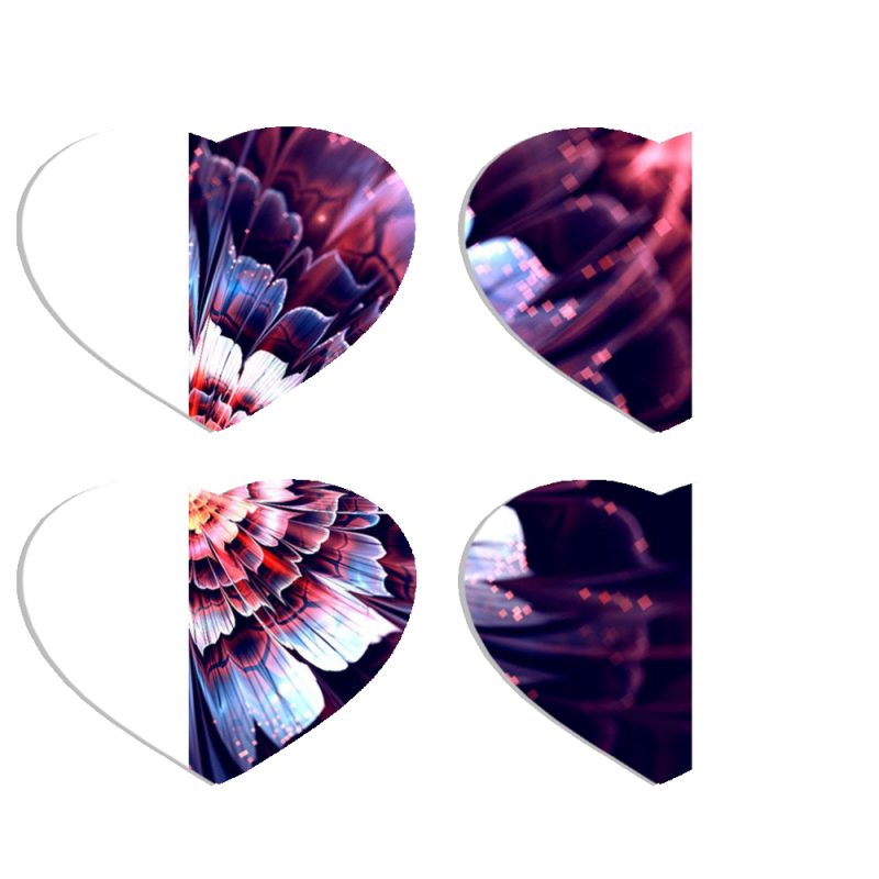Магнитные фотопазлы Сердце 50 на 50 набор 4 штуки 