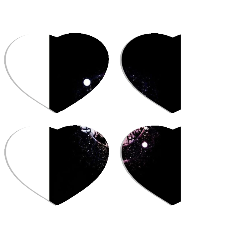 Магнитные фотопазлы Сердце 50 на 50 набор 4 штуки 