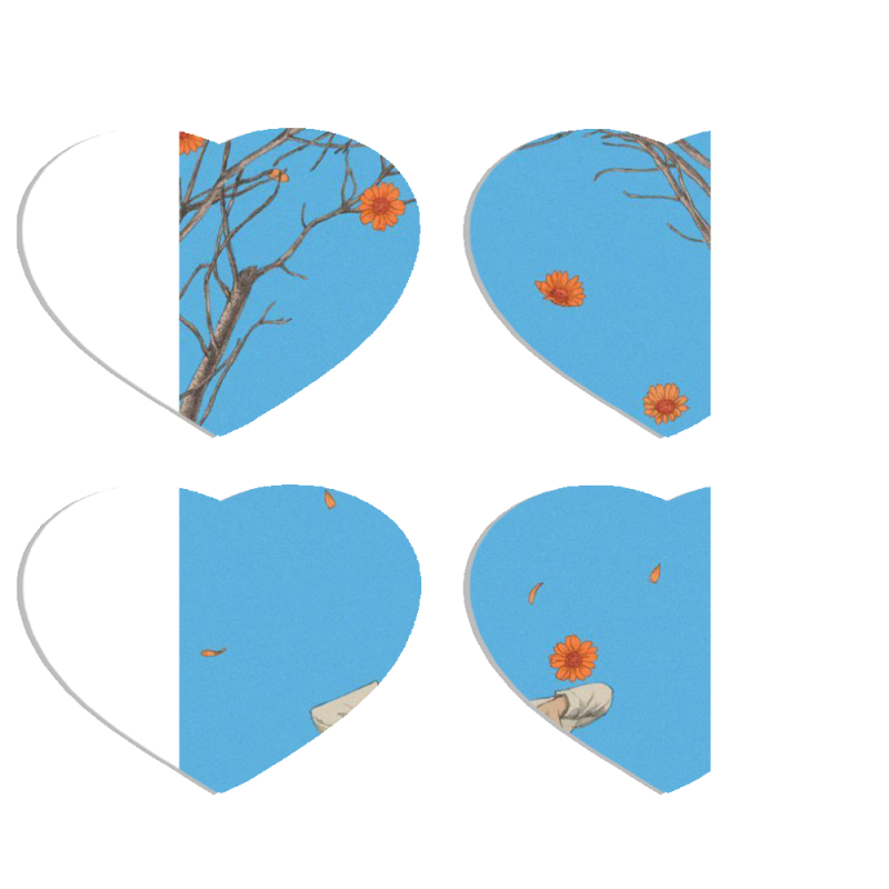 Магнитные фотопазлы Сердце 50 на 50 набор 4 штуки 