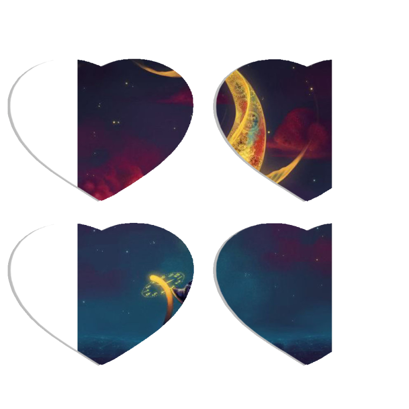 Магнитные фотопазлы Сердце 50 на 50 набор 4 штуки 