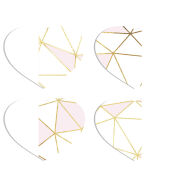 Магнитные фотопазлы Сердце 50 на 50 набор 4 штуки 