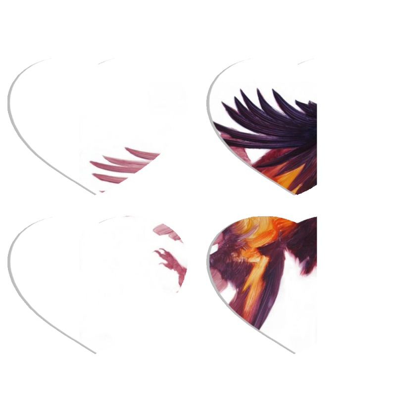 Магнитные фотопазлы Сердце 50 на 50 набор 4 штуки 