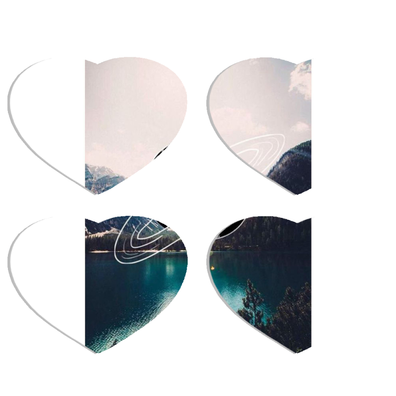 Магнитные фотопазлы Сердце 50 на 50 набор 4 штуки 