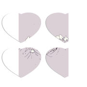 Магнитные фотопазлы Сердце 50 на 50 набор 4 штуки 