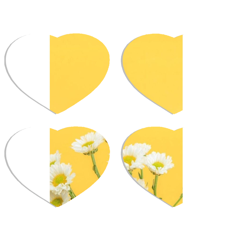 Магнитные фотопазлы Сердце 50 на 50 набор 4 штуки 