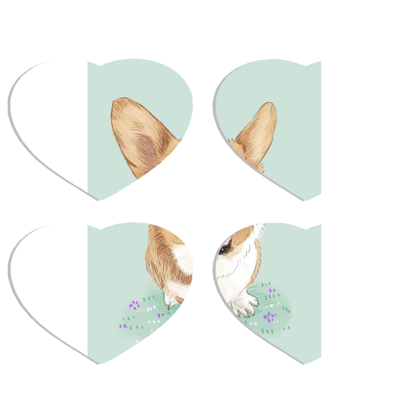 Магнитные фотопазлы Сердце 50 на 50 набор 4 штуки 