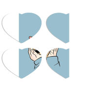 Магнитные фотопазлы Сердце 50 на 50 набор 4 штуки 