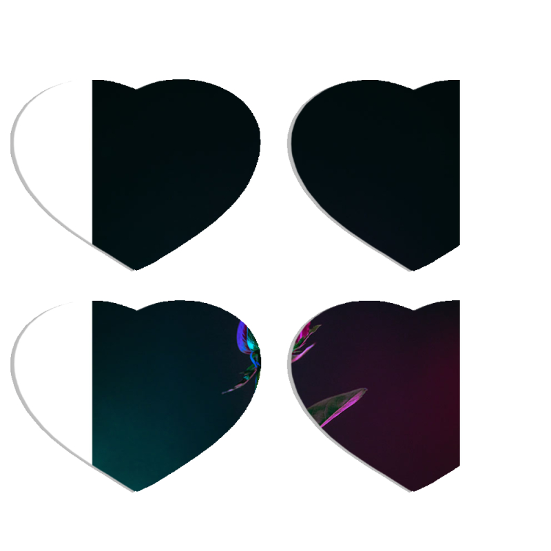 Магнитные фотопазлы Сердце 50 на 50 набор 4 штуки 