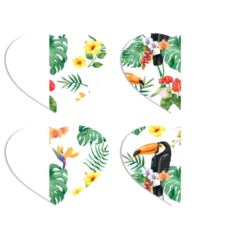 Магнитные фотопазлы Сердце 50 на 50 набор 4 штуки 