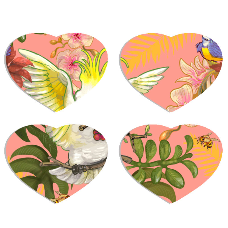 Магнитные фотопазлы Сердце 50 на 50 набор 4 штуки 