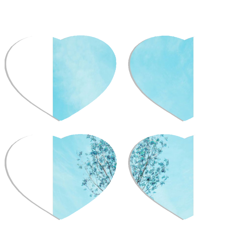 Магнитные фотопазлы Сердце 50 на 50 набор 4 штуки 