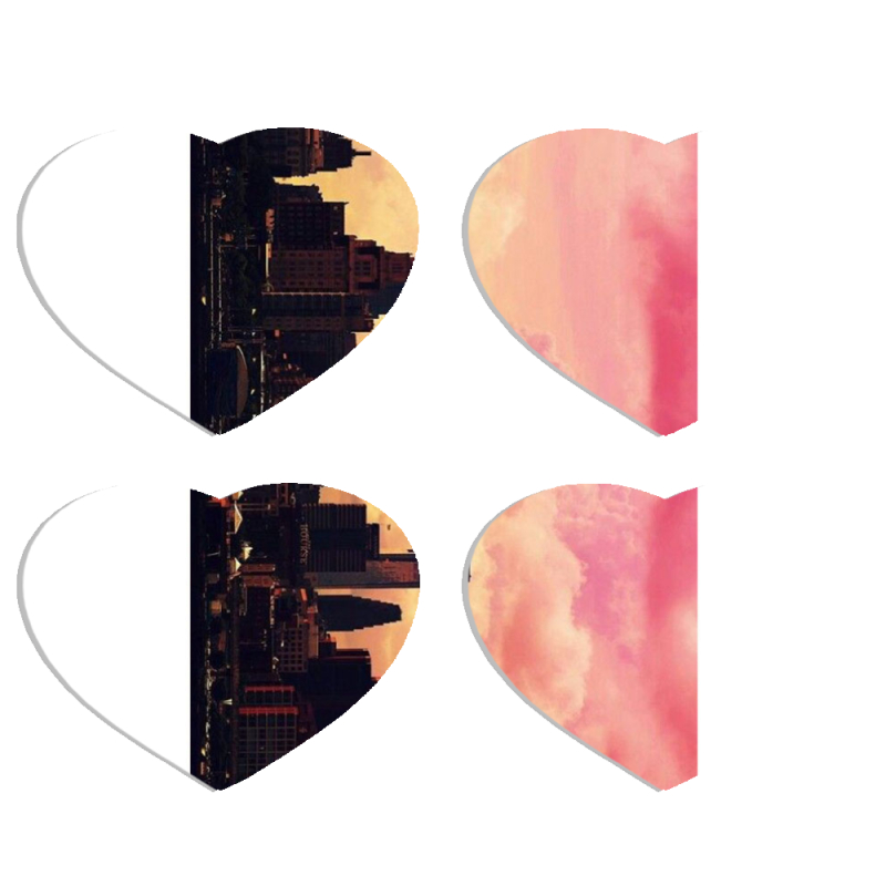 Магнитные фотопазлы Сердце 50 на 50 набор 4 штуки 