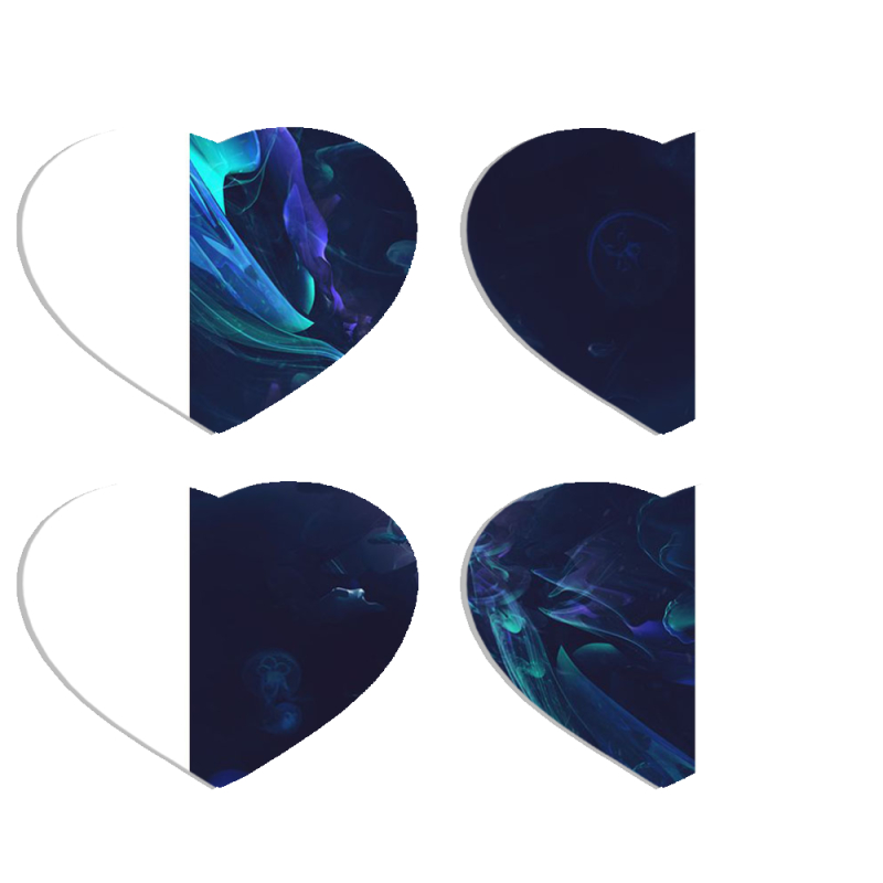 Магнитные фотопазлы Сердце 50 на 50 набор 4 штуки 