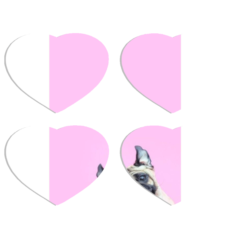 Магнитные фотопазлы Сердце 50 на 50 набор 4 штуки 