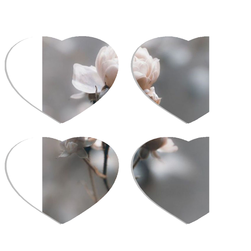 Магнитные фотопазлы Сердце 50 на 50 набор 4 штуки 