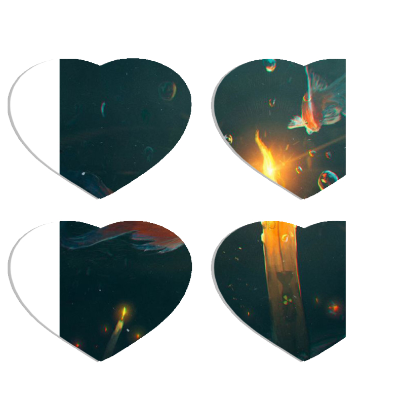 Магнитные фотопазлы Сердце 50 на 50 набор 4 штуки 