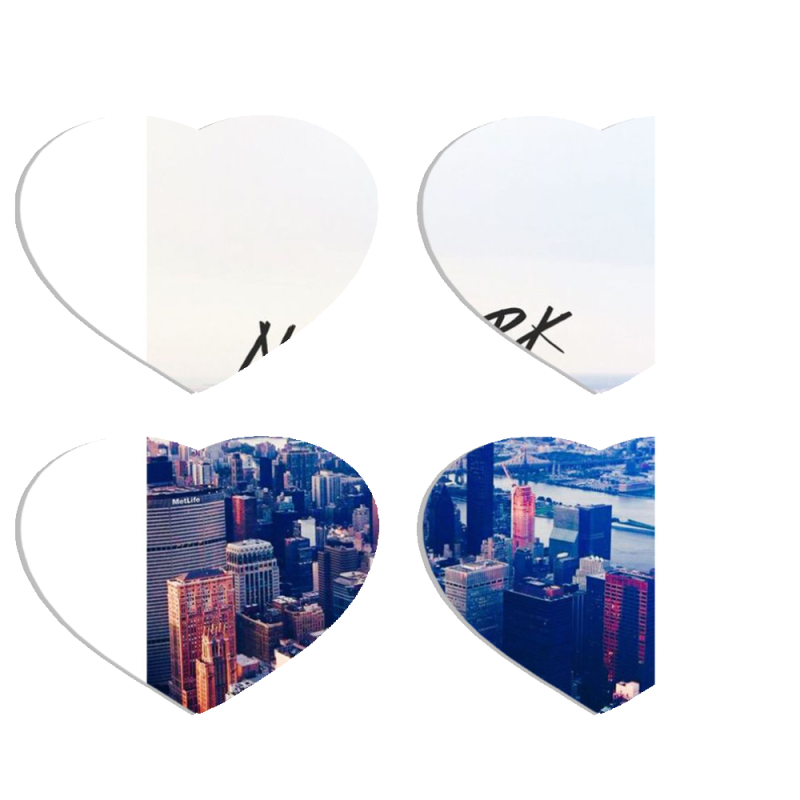 Магнитные фотопазлы Сердце 50 на 50 набор 4 штуки 