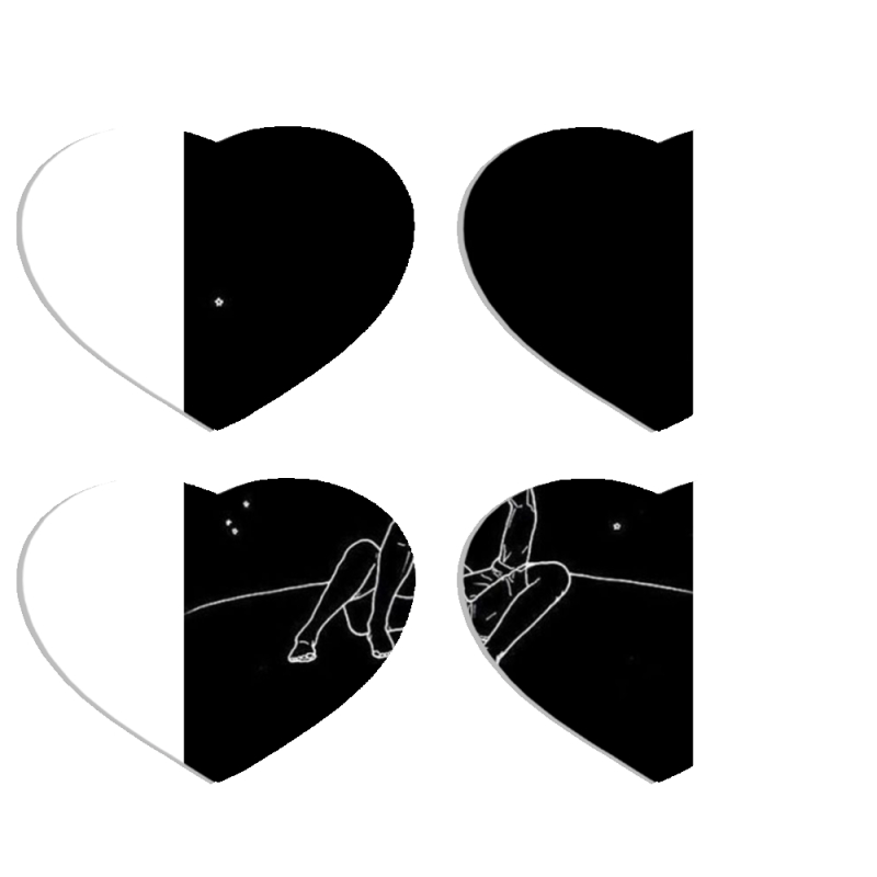 Магнитные фотопазлы Сердце 50 на 50 набор 4 штуки 