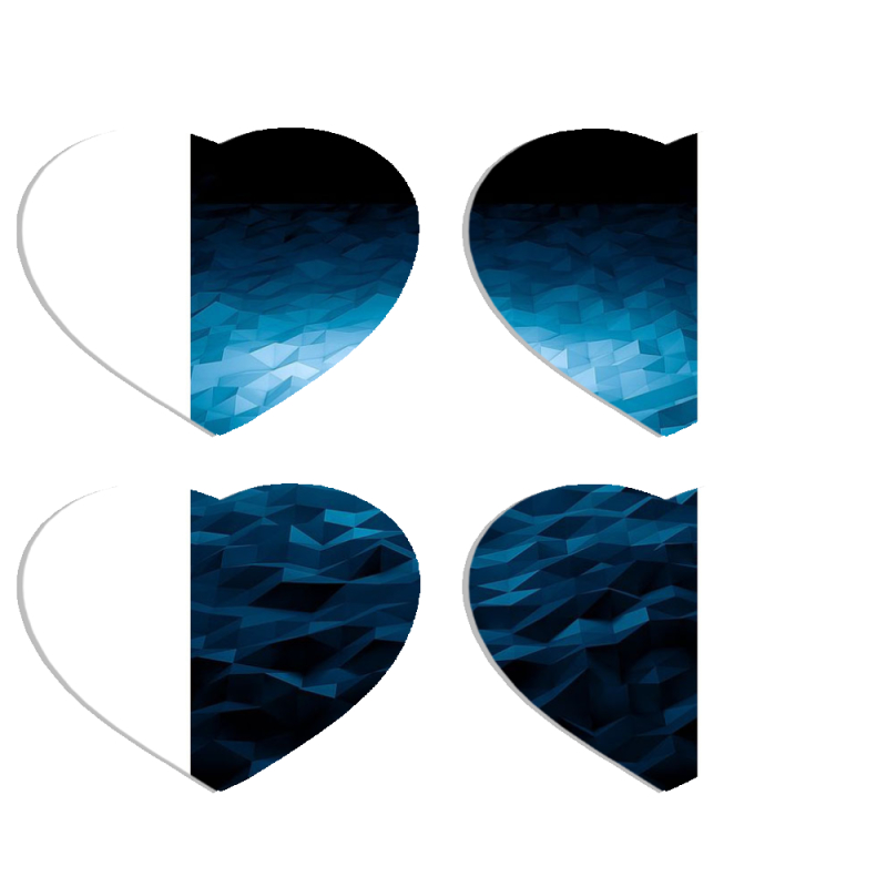 Магнитные фотопазлы Сердце 50 на 50 набор 4 штуки 