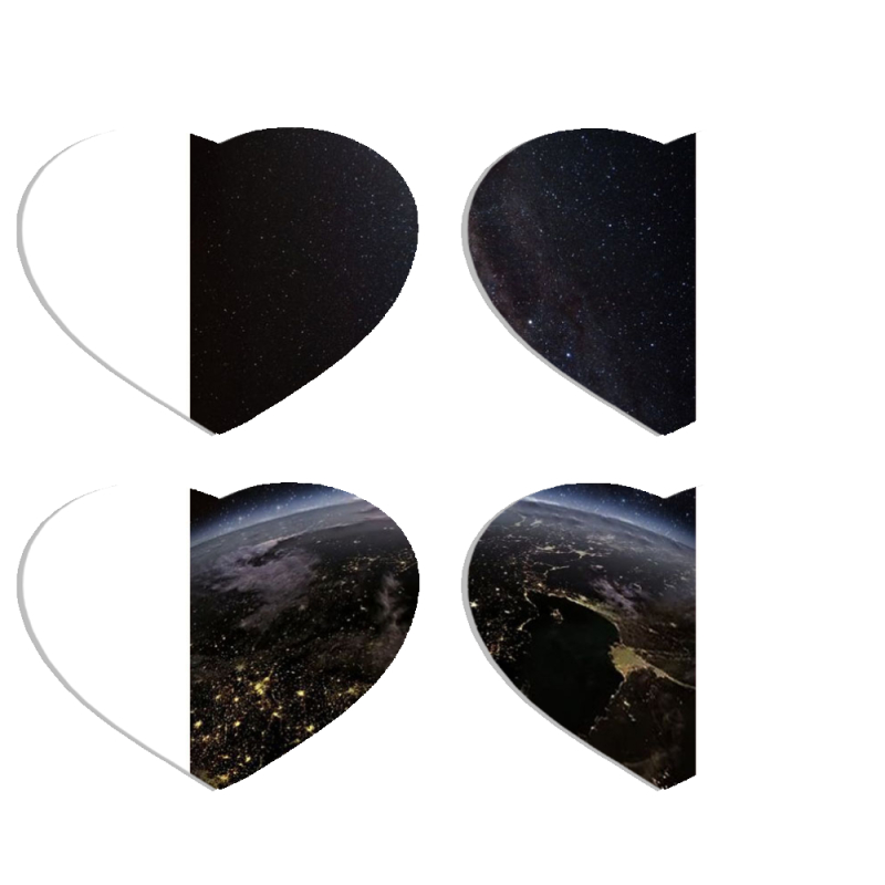 Магнитные фотопазлы Сердце 50 на 50 набор 4 штуки 