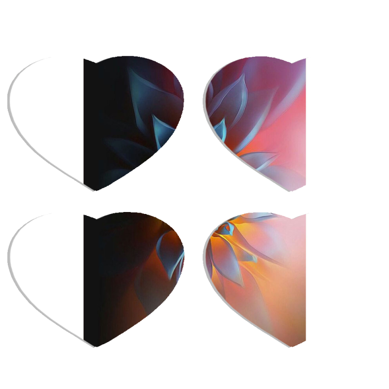 Магнитные фотопазлы Сердце 50 на 50 набор 4 штуки 