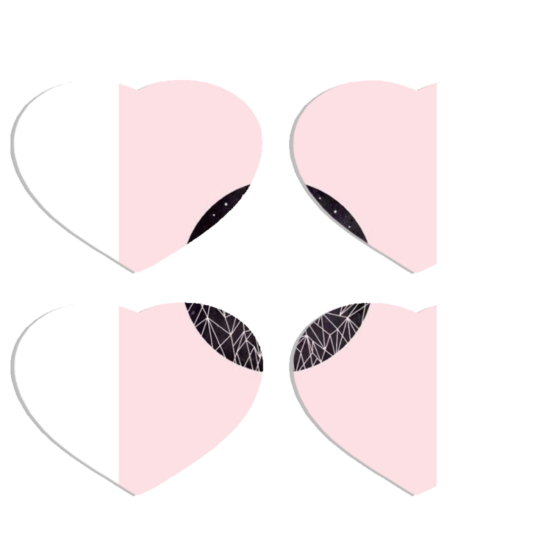 Магнитные фотопазлы Сердце 50 на 50 набор 4 штуки 