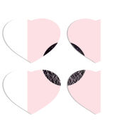 Магнитные фотопазлы Сердце 50 на 50 набор 4 штуки 