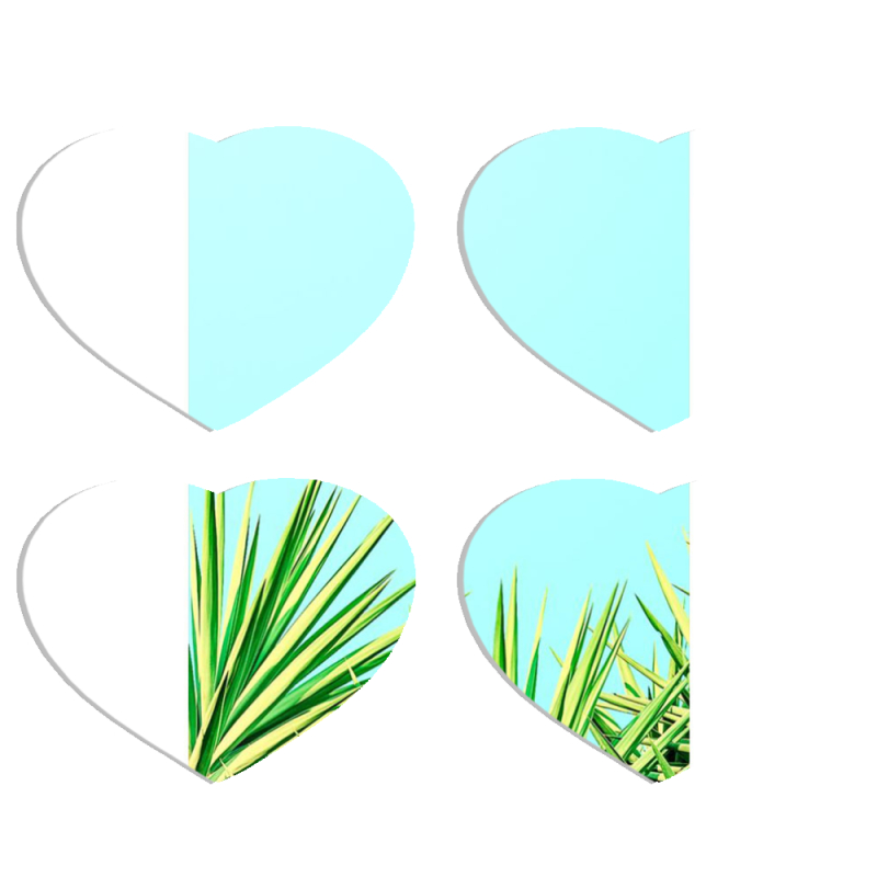 Магнитные фотопазлы Сердце 50 на 50 набор 4 штуки 