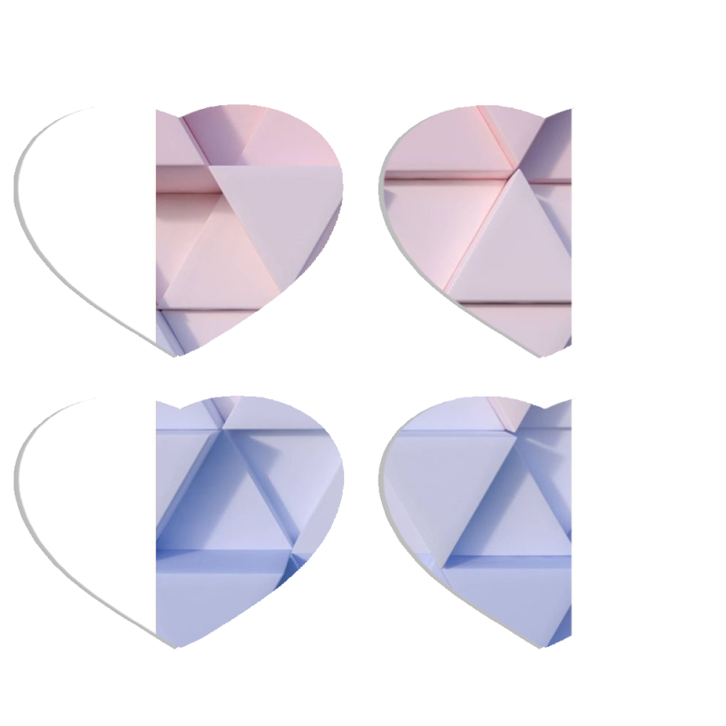 Магнитные фотопазлы Сердце 50 на 50 набор 4 штуки 